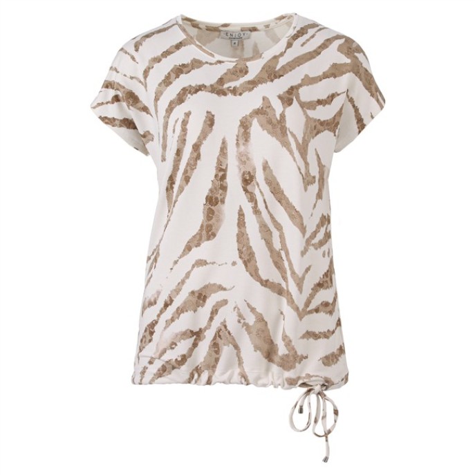 Enjoy top batik dierenprint 472908 Taupe Enjoy top batik dierenprint 472908 Taupe